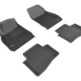 All-Weather Custom-Fit Floor Mats for Cadillac Xts 2013-2019 with Non-Slip Backing - Black - 1st Row 2nd Row