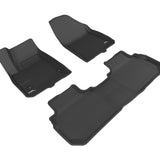 All-Weather Custom-Fit Floor Mats for Cadillac Xt5 2017-2025 with Non-Slip Backing - Black - 1st Row 2nd Row