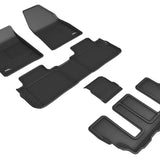 All-Weather Custom-Fit Floor Mats for Cadillac Xt6 2020-2025 with Non-Slip Backing - Black - 1st Row 2nd Row 3rd Row