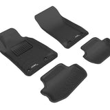 All-Weather Custom-Fit Floor Mats for Chevrolet Camaro 2010-2015 with Non-Slip Backing - Black - 1st Row 2nd Row