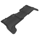 All-Weather Custom-Fit Floor Mats for Chevrolet/ GMC Colorado/ Canyon Crew Cab 2004-2012 with Non-Slip Backing - Black - 2nd Row