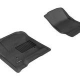 All-Weather Custom-Fit Floor Mats for Chevrolet/GMC Silver/Sub/Tahoe/Sierra/Yukon 2014-2020 with Non-Slip Backing - Black - 1st Row