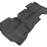All-Weather Custom-Fit Floor Mats for Chevrolet/GMC Silverado / Sierra Double Cab 2014-2019 with Non-Slip Backing - Black - 2nd Row