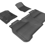 All-Weather Custom-Fit Floor Mats for Chevrolet Silverado Crew Cab 2014-2019 with Non-Slip Backing - Black - 1st Row 2nd Row