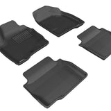 All-Weather Custom-Fit Floor Mats for Chevrolet Impala/ Impala Limited 2006-2015 with Non-Slip Backing - Black - 1st Row 2nd Row