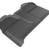 All-Weather Custom-Fit Floor Mats for Chevrolet/ GMC Silverado Crew / Sierra Crew Cab 2007-2013 with Non-Slip Backing - Black - 2nd Row