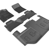 All-Weather Custom-Fit Floor Mats for Chevrolet Suburban 2015-2020 with Non-Slip Backing - Black - 1st Row 2nd Row 3rd Row