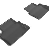 All-Weather Custom-Fit Floor Mats for Chevrolet Malibu 2013-2015 with Non-Slip Backing - Black - 2nd Row
