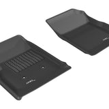 All-Weather Custom-Fit Floor Mats for Chevrolet/ GMC Colorado/ Canyon Crew Cab 2015-2022 with Non-Slip Backing - Black - 1st Row