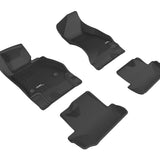 All-Weather Custom-Fit Floor Mats for Chevrolet Camaro 2016-2024 with Non-Slip Backing - Black - 1st Row 2nd Row