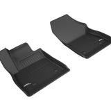 All-Weather Custom-Fit Floor Mats for Chevrolet Cruze 2016-2019 with Non-Slip Backing - Black - 1st Row