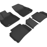 All-Weather Custom-Fit Floor Mats for Chevrolet Malibu 2016-2025 with Non-Slip Backing - Black - 1st Row 2nd Row