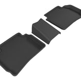 All-Weather Custom-Fit Floor Mats for Chevrolet Malibu 2016-2025 with Non-Slip Backing - Black - 2nd Row