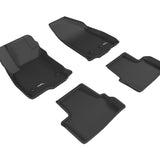 All-Weather Custom-Fit Floor Mats for Chevrolet Volt 2016-2019 with Non-Slip Backing - Black - 1st Row 2nd Row