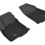 All-Weather Custom-Fit Floor Mats for Chevrolet Volt 2016-2019 with Non-Slip Backing - Black - 1st Row