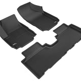 All-Weather Custom-Fit Floor Mats for Chevrolet Equinox 2018-2024 with Non-Slip Backing - Black - 1st Row 2nd Row