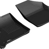 All-Weather Custom-Fit Floor Mats for Chevrolet Traverse 2018-2023 with Non-Slip Backing - Black - 1st Row