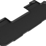 All-Weather Custom-Fit Floor Mats for Chevrolet / Buick Traverse / Enclave 2018-2024 with Non-Slip Backing - Black - 2nd Row