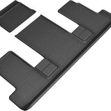 All-Weather Custom-Fit Floor Mats for Chevrolet / Buick Traverse / Enclave 2018-2024 with Non-Slip Backing - Black - 3rd Row