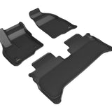 All-Weather Custom-Fit Floor Mats for Chevrolet Bolt Euv 2022-2023 with Non-Slip Backing - Black - 1st Row 2nd Row