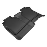 All-Weather Custom-Fit Floor Mats for Chevrolet Silverado 2019-2025 with Non-Slip Backing - Black - 2nd Row