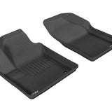 All-Weather Custom-Fit Floor Mats for Chrysler Sebring Sedan 2007-2010 with Non-Slip Backing - Black - 1st Row