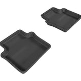 All-Weather Custom-Fit Floor Mats for Chrysler Sebring Sedan 2007-2010 with Non-Slip Backing - Black - 2nd Row