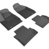 All-Weather Custom-Fit Floor Mats for Chrysler 200 2015-2017 with Non-Slip Backing - Black - 1st Row 2nd Row