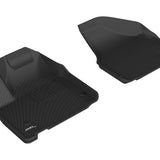 All-Weather Custom-Fit Floor Mats for Chrysler Pacifica/ Voyager 2017-2025 with Non-Slip Backing - Black - 1st Row