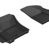All-Weather Custom-Fit Floor Mats for Dodge Journey 2009-2012 with Non-Slip Backing - Black - 1st Row