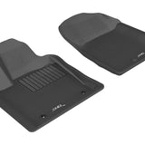 All-Weather Custom-Fit Floor Mats for Dodge / Jeep Durango / Grand Cherokee 2011-2012 with Non-Slip Backing - Black - 1st Row