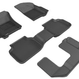All-Weather Custom-Fit Floor Mats for Dodge Journey 2012-2020 with Non-Slip Backing - Black - 1st Row 2nd Row 3rd Row