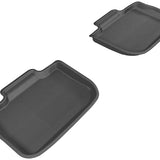All-Weather Custom-Fit Floor Mats for Dodge / Chrysler Charger / 300 2011-2023 with Non-Slip Backing - Black - 2nd Row