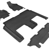 All-Weather Custom-Fit Floor Mats for Chrysler Town & Country 2013-2016 with Non-Slip Backing - Black - 1st Row 2nd Row 3rd Row