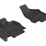All-Weather Custom-Fit Floor Mats for Dodge Grand Caravan 2008-2020 with Non-Slip Backing - Black - 1st Row