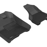 All-Weather Custom-Fit Floor Mats for Dodge Ram 15/25/35 Crew/ 25/35 Mega 2009-2012 with Non-Slip Backing - Black - 1st Row