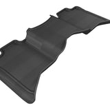 All-Weather Custom-Fit Floor Mats for Dodge Ram 1500 Crew Cab 2019-2024 with Non-Slip Backing - Black - 2nd Row