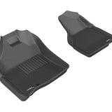 All-Weather Custom-Fit Floor Mats for Dodge Ram 15 Reg/Quad/ 25/35 Reg 2009-2012 with Non-Slip Backing - Black - 1st Row