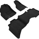 All-Weather Custom-Fit Floor Mats for Dodge Ram 15/25/3500 Crew Cab 2012-2024 with Non-Slip Backing - Black - 1st Row 2nd Row