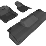 All-Weather Custom-Fit Floor Mats for Dodge Ram 2500/3500 Mega Cab 2012-2018 with Non-Slip Backing - Black - 1st Row 2nd Row