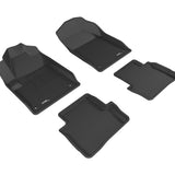 All-Weather Custom-Fit Floor Mats for Dodge Dart 2013-2016 with Non-Slip Backing - Black - 1st Row 2nd Row