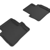 All-Weather Custom-Fit Floor Mats for Dodge Dart 2013-2016 with Non-Slip Backing - Black - 2nd Row