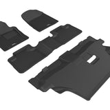 All-Weather Custom-Fit Floor Mats for Dodge Durango 2013-2025 with Non-Slip Backing - Black - 1st Row 2nd Row 3rd Row