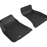 All-Weather Custom-Fit Floor Mats for Dodge Challenger Rwd 2015-2023 with Non-Slip Backing - Black - 1st Row