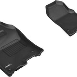 All-Weather Custom-Fit Floor Mats for Dodge Ram 1500 Crew Cab 2019-2024 with Non-Slip Backing - Black - 1st Row