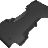 All-Weather Custom-Fit Floor Mats for Dodge Ram 1500 Quad Cab 2019-2025 with Non-Slip Backing - Black - 2nd Row