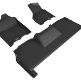 All-Weather Custom-Fit Floor Mats for Dodge Ram 2500 Mega Cab 2019-2024 with Non-Slip Backing - Black - 1st Row 2nd Row
