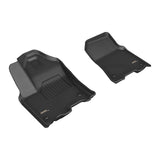 All-Weather Custom-Fit Floor Mats for Dodge Ram 1500 Crew Cab 2025-2025 with Non-Slip Backing - Black - 1st Row