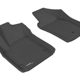 All-Weather Custom-Fit Floor Mats for Fiat 500/500E/Abarth 2012-2019 with Non-Slip Backing - Black - 1st Row