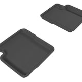 All-Weather Custom-Fit Floor Mats for Fiat 500 2012-2019 with Non-Slip Backing - Black - 2nd Row